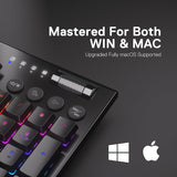 Redragon K618 PRO Teclado mecánico RGB inalámbrico de 3 modos, BT\/...