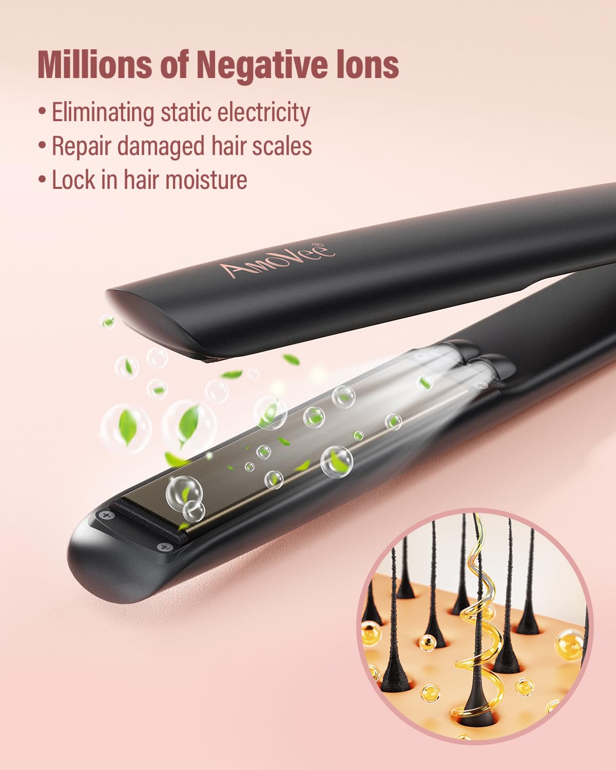 Plancha para alisar el cabello, alisadora y rizadora 2 en 1, planch...