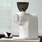 Molinillo de café eléctrico M1004 para uso doméstico con molienda precisa, rebabas de 1.890 in, soporte de embudo desmontable, diseño antiestático