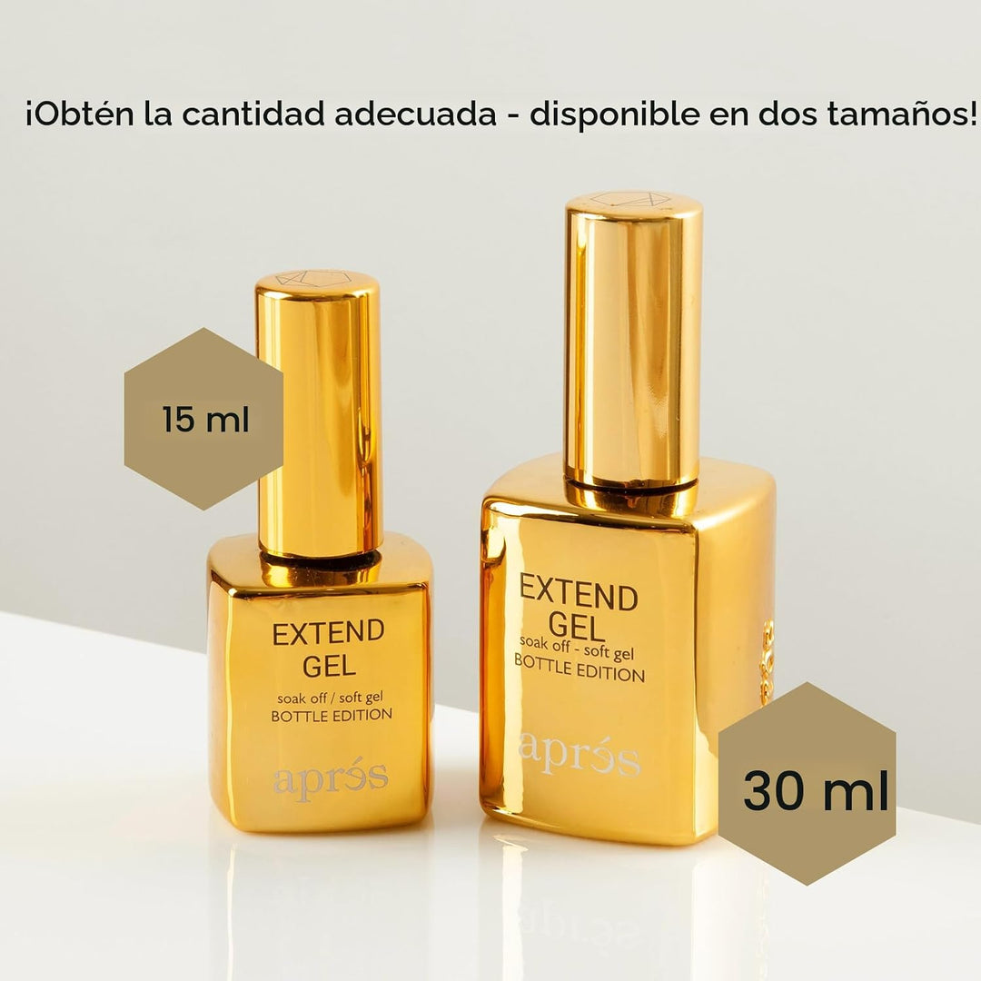 Apres Nail Extend Gel Gold Bottle | 0.51 fl oz | Calidad Premium |...