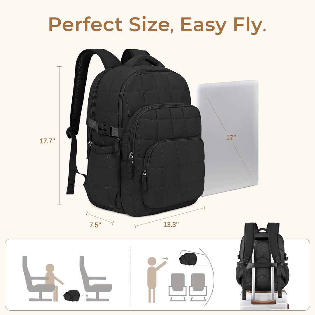 CLUCI Mochila para laptop de 17.3 pulgadas para mujer, mochila de v...