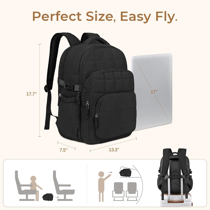 CLUCI Mochila para laptop de 17.3 pulgadas para mujer, mochila de v...