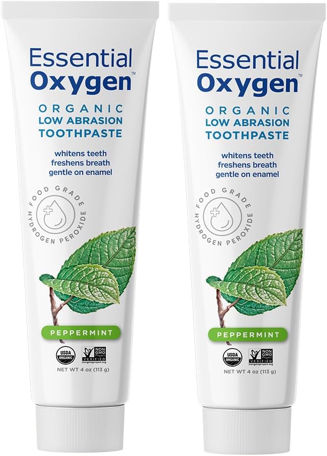 Essential Oxygen Pasta dental orgánica certificada BR, para dientes...
