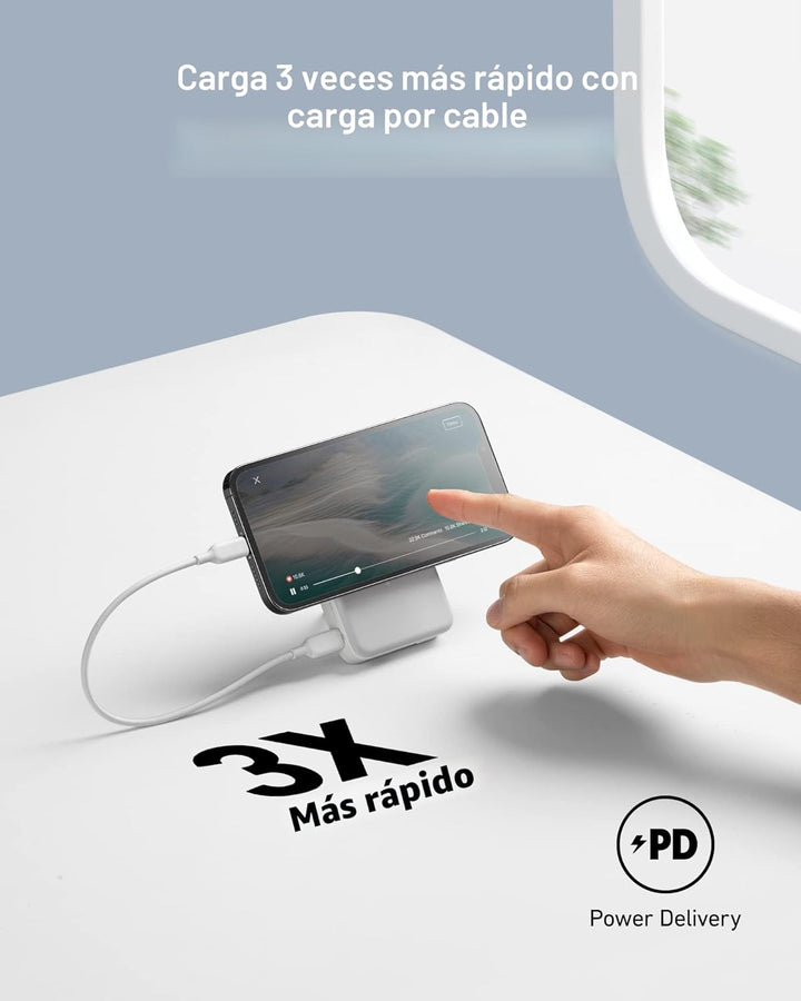 Anker 633 Batería magnética, cargador portátil inalámbrico plegable...