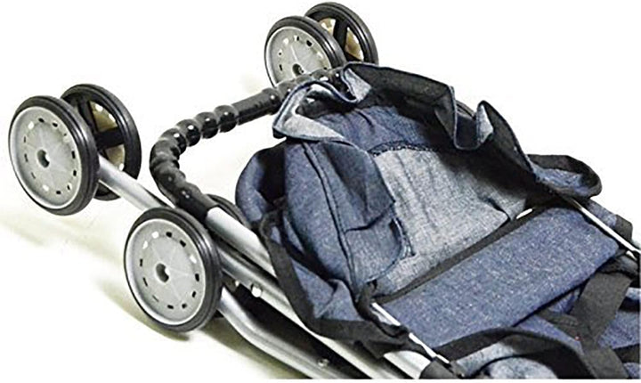 Mi primer carriola para muñecas Denim para bebé muñeca