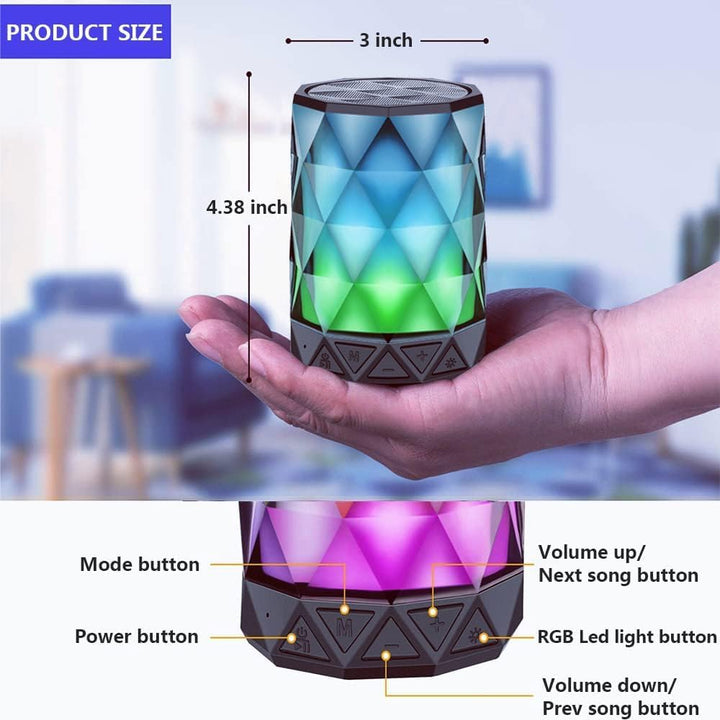 LFS Altavoces Bluetooth portátiles, luz nocturna impermeable, altav...
