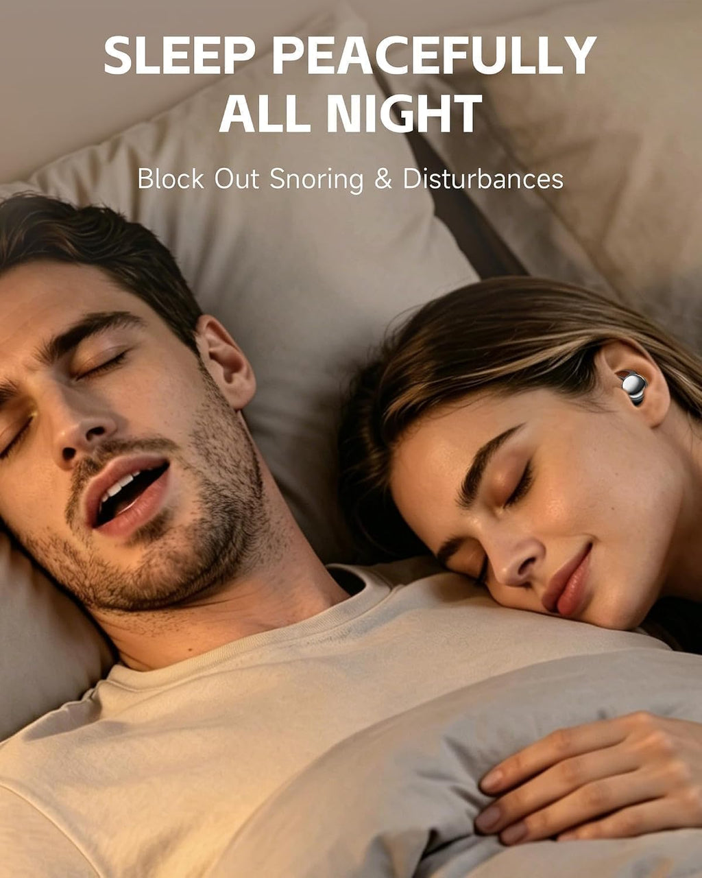 Paekole Auriculares para dormir de lado, ultra mini auriculares Bluetooth