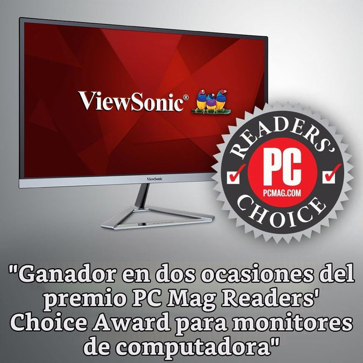 Monitor ViewSonic LED VX2276-SMHD, 22 pulgadas, diseño sin marco, u...