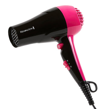 Remington Compact Styler - Secador de pelo pequeño y portátil - Secador de pelo de cerámica con 2 ajustes de calor/velocidad y botón de disparo frío para un acabado suave - Secador de mano ligero de