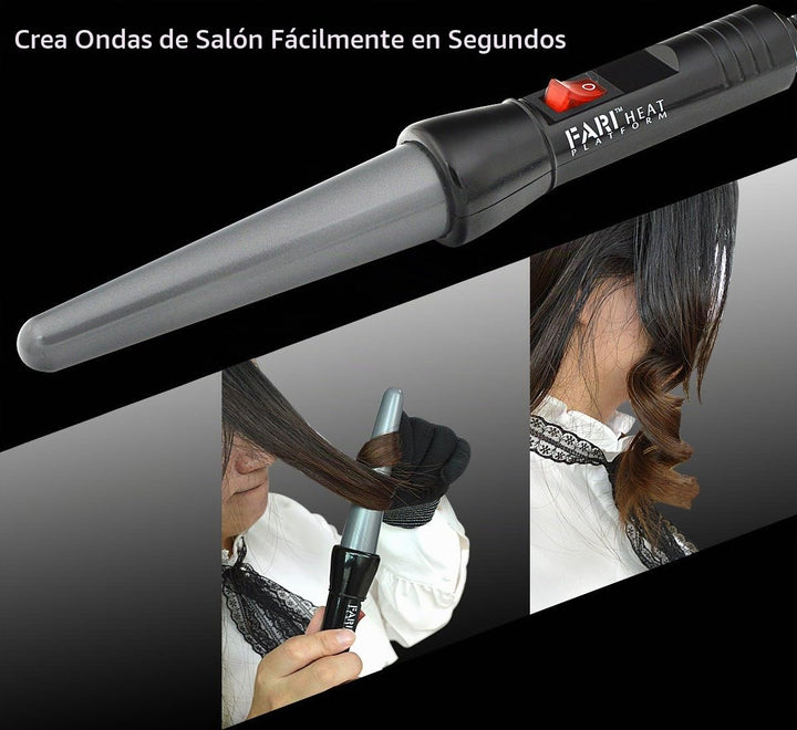 FARI Kit de rizador de pelo de viaje y mini plancha plana 2 en 1, j...