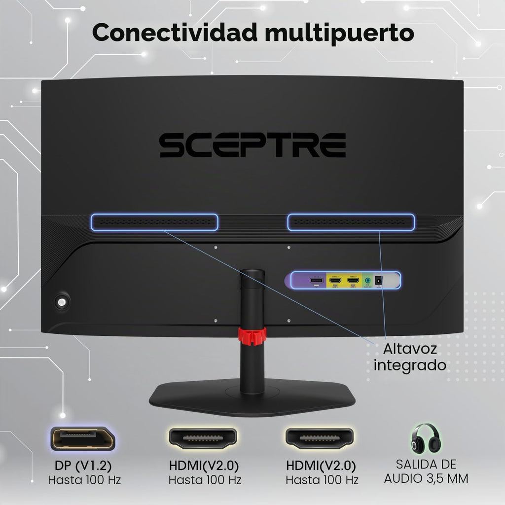 Sceptre Nuevo Monitor Curvo para Juegos de 27 Pulgadas 1500R 100Hz...
