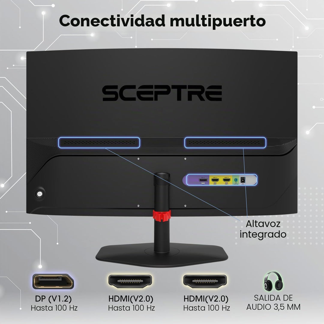 Sceptre Nuevo Monitor Curvo para Juegos de 27 Pulgadas 1500R 100Hz...