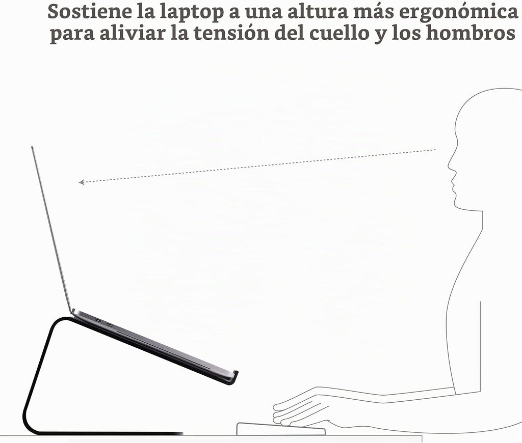 Twelve South Curve para MacBooks y Laptops | Soporte ergonómico de refrigeración para escritorio para el hogar u la oficina (negro mate)
