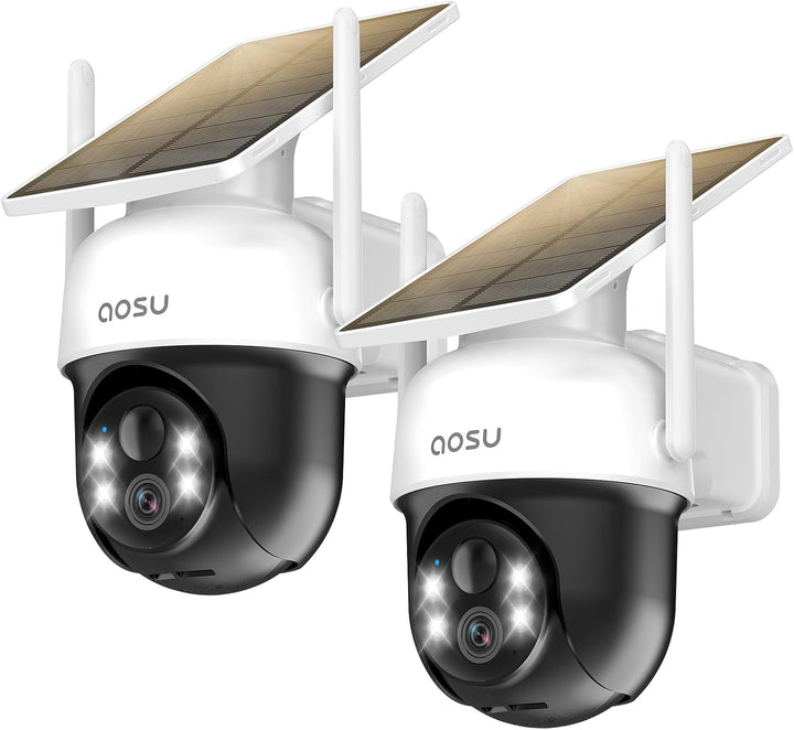 aosu Cámara solar inalámbrica para exteriores, cámara de seguridad...