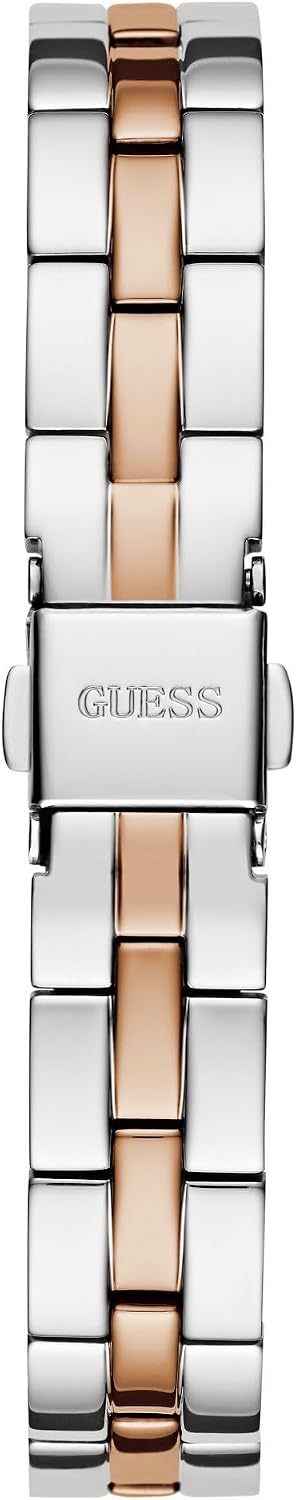 GUESS Reloj analógico de cuero dorado