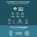 Essential Oxygen Enjuague de cepillado orgánico certificado BR, enj...