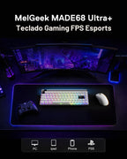 MelGeek MADE68 Ultra+ Teclado magnético para juegos con efecto Hall con