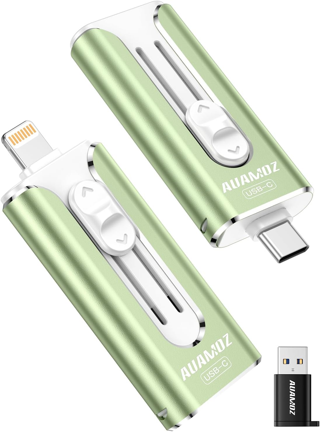 AUAMOZ Mini unidad flash de doble interfaz de 256 GB, memoria portá...
