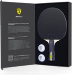Killerspin Impact Series - Paletas de tenis de mesa - Raqueta de ping pong negra/negra, equipo de tenis de mesa para principiantes/intermedios, garantiza un control sólido y giro