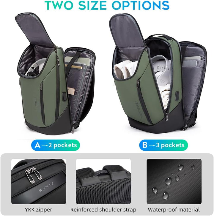 BANGE Mochila inteligente de negocios, impermeable, para laptop de...