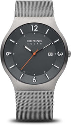 Bering Reloj para hombre de movimiento solar - Colección solar con acero inoxidable y cristal de zafiro 14440-XXX