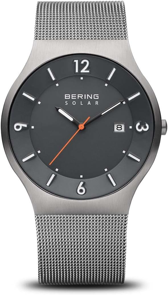 Bering Reloj para hombre de movimiento solar - Colección solar con acero inoxidable y cristal de zafiro 14440-XXX