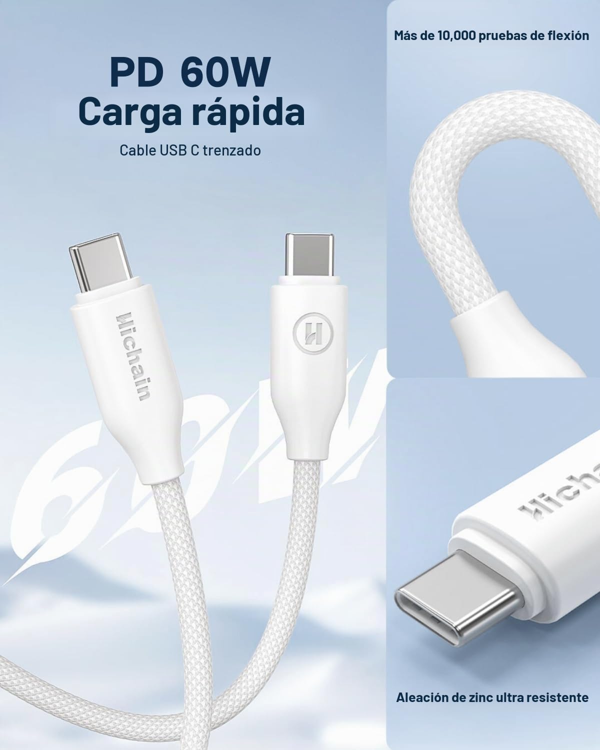 Hichain Cargador magnético portátil para iPhone, cargador magnético...