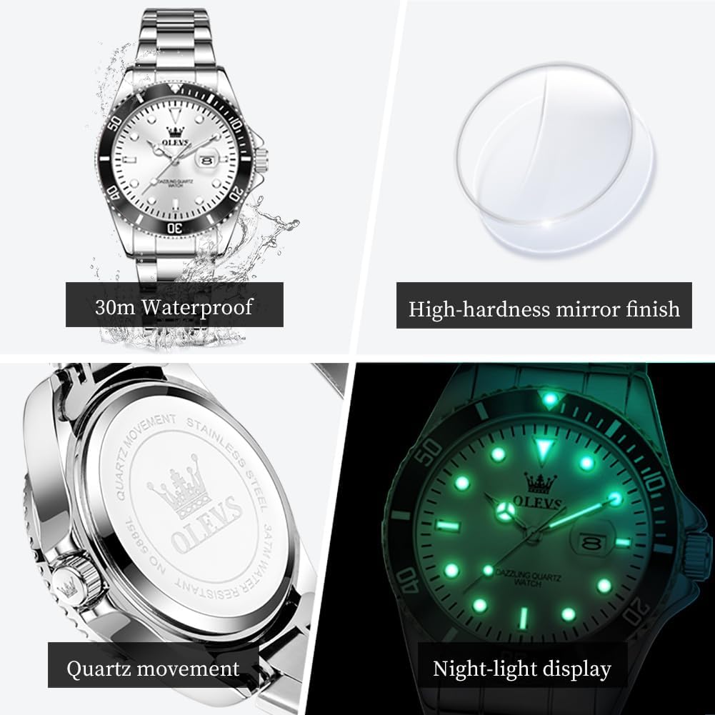 OLEVS Reloj de moda impermeable de lujo para mujer