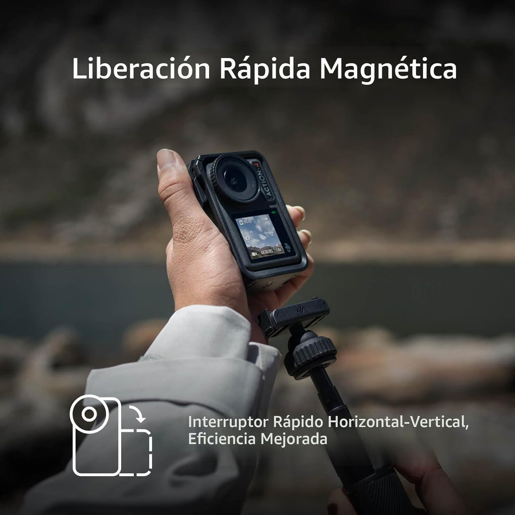 DJI Osmo Action 4 Essential Combo, cámara de acción impermeable para