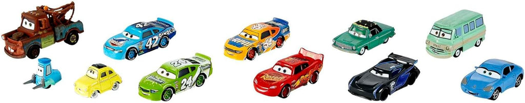 Mattel Disney y Pixar Cars - Juego de 10 mini corredores de fundición a