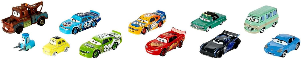 Mattel Disney y Pixar Cars - Juego de 10 mini corredores de fundición a