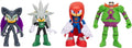 DC X Sonic - Figuras de acción coleccionables a escala de 2.5 pulgadas, nudillos, plateado, rojo, Dr. Eggman, con múltiples puntos de articulación para posar lleno de acción