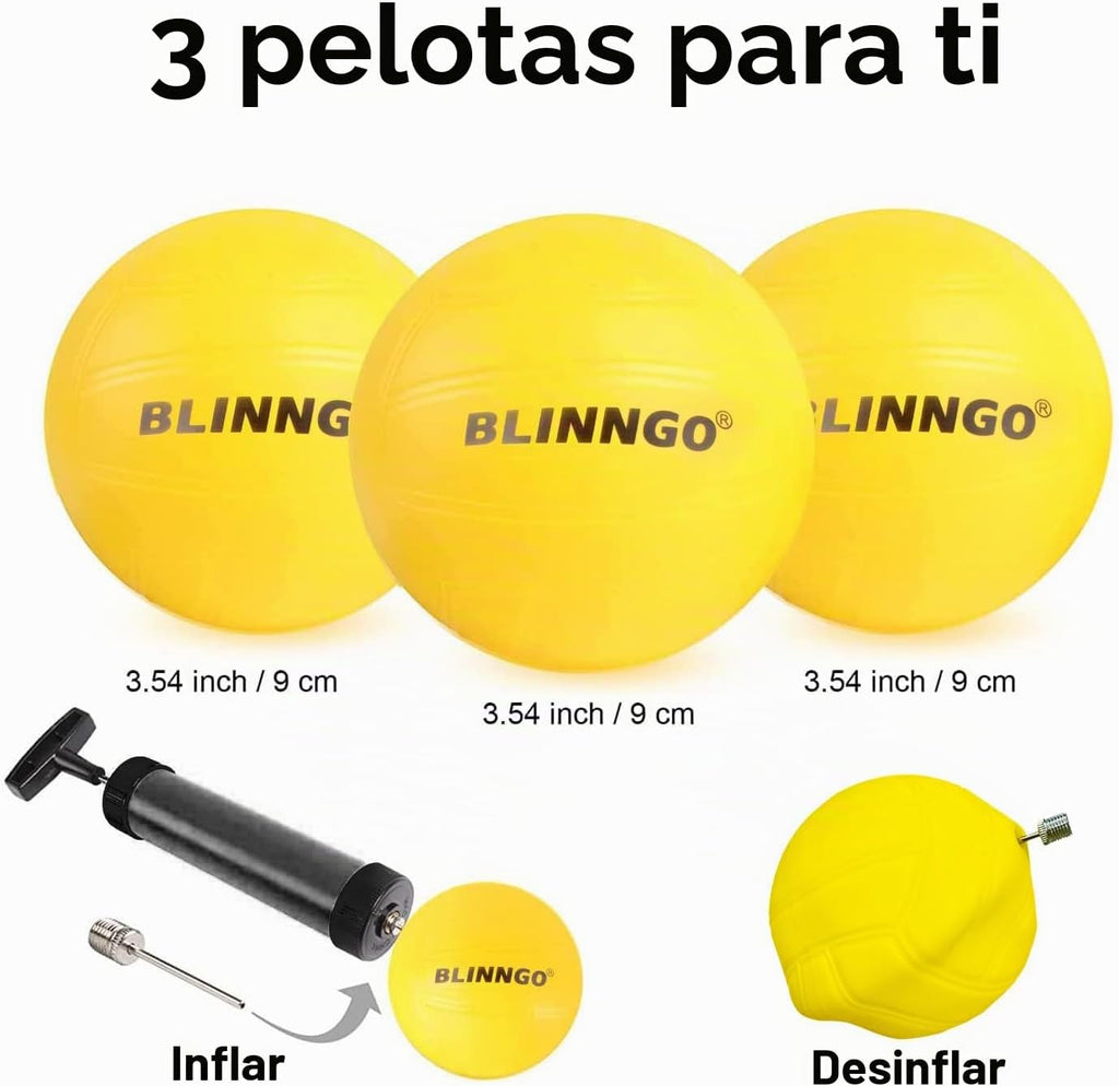 Roundnet Game Set con Balls y Patented Net, Lawn, Beach, Backyard Outdoor Game para Adults y Family