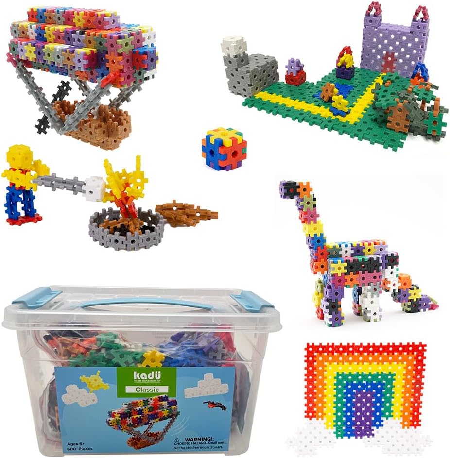 KADÜ - Juego de 680 piezas arcoíris para niños de 5 años en adelante