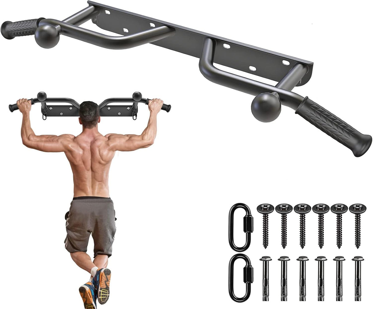 Kipika - Barra de dominadas de gran resistencia para montar en la puerta, barra multifuncional para flexiones, barra de fitness portátil para puerta, sistema de entrenamiento corporal para el hogar