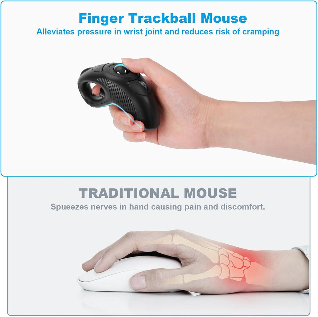 Welspo Ratón láser inalámbrico Trackball