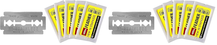 Feather Cuchillas de afeitar de seguridad de doble filo, (50 unidad...