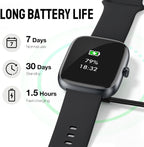 Reloj inteligente para mujeres y hombres, rastreador de fitness HD de 1.83 pulgadas (respuesta/hacer llamadas) con monitor de frecuencia cardíaca 24/7/sueño/SpO2, resistente al agua IP68, más de 100