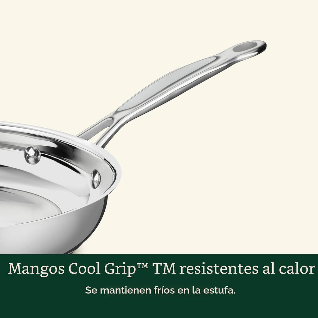 Cuisinart Chef's Classic 77-7P1 - Juego de ollas y sartenes de acero inoxidable, 7 piezas, 77-7P1