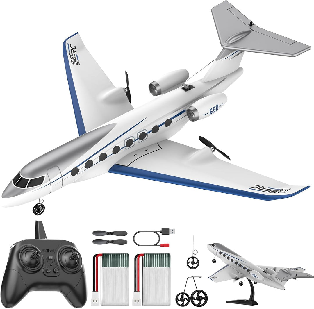 DEERC G650 Avión RC Jet Privado, Juguetes de Avión de Control Remot...