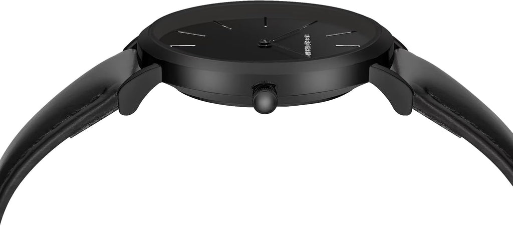Roberto Marino RM1423 Reloj de lujo para hombre – Cuarzo japonés, correa de cuero, esfera blanca, 3 ATM resistente al agua