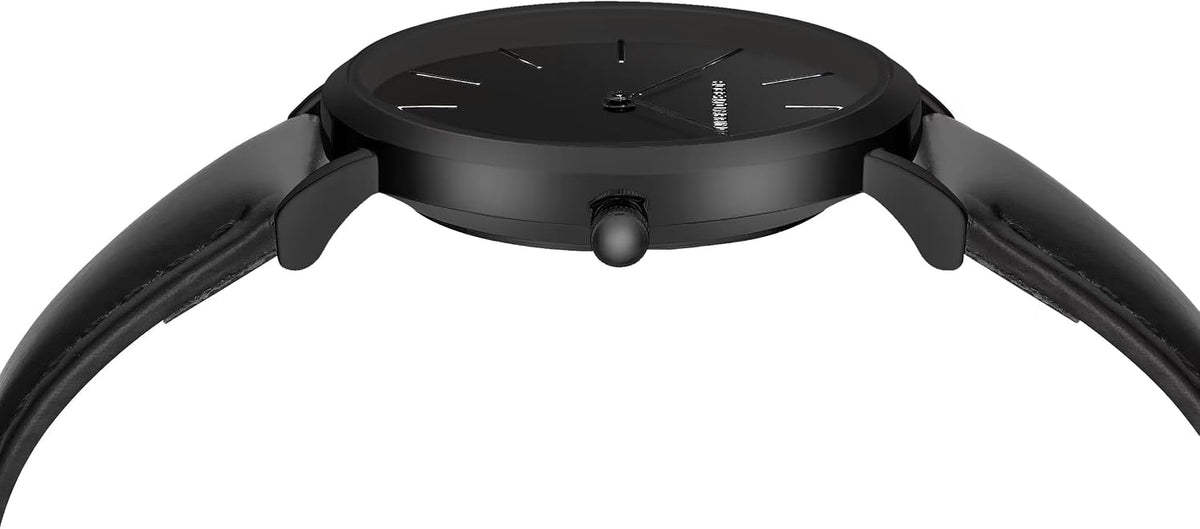 Roberto Marino RM1423 Reloj de lujo para hombre – Cuarzo japonés, correa de cuero, esfera blanca, 3 ATM resistente al agua