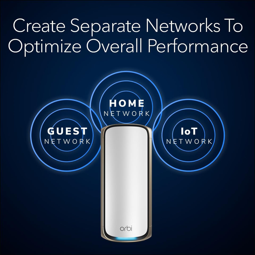 NETGEAR Orbi Serie 970 Router WiFi 7 de cuatro bandas (RBE971S), ca...