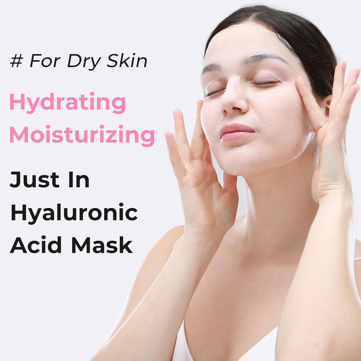 +WIS+ Máscara facial de ácido hialurónico 24 EA con suero de ácido...