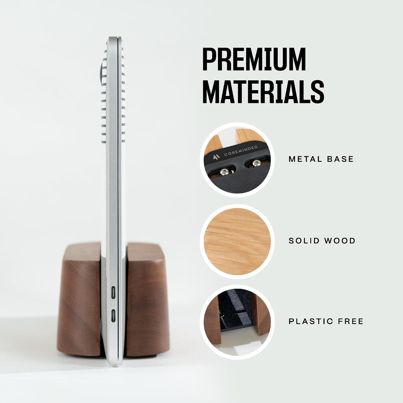 COREMINDED Soporte Vertical Ajustable para Laptop Portátil para Esc...