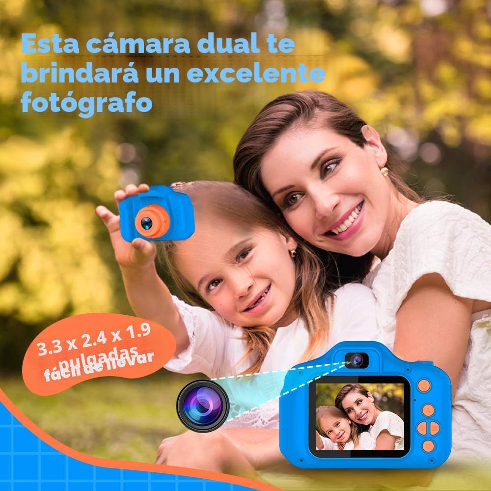 Seckton Cámara de selfie mejorada para niños, regalos de cumpleaños...