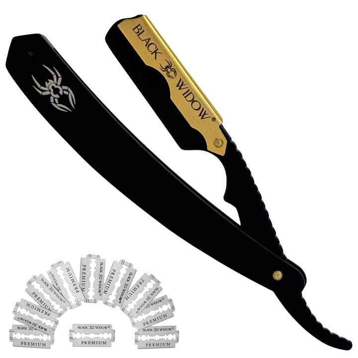 Navaja de barbero de hoja recta, navaja profesional de barbero de h...