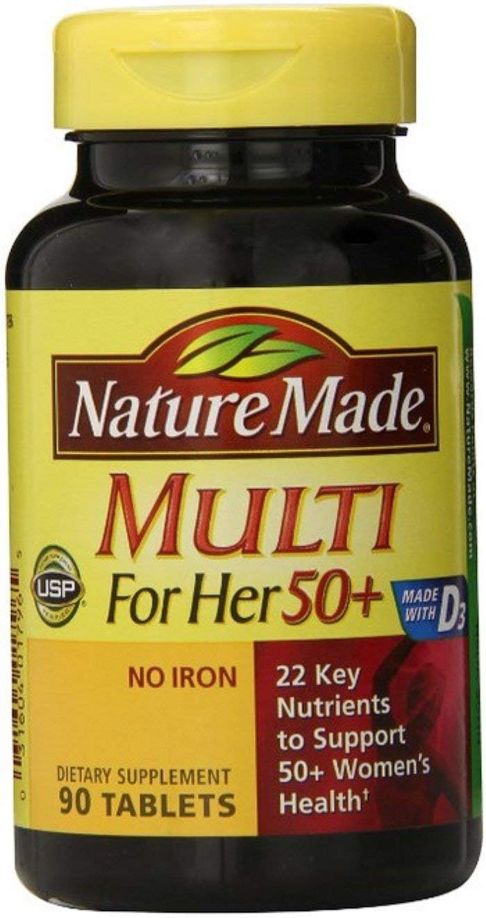 Nature Made Multi for Her 50+ Tabletas de Vitaminas\/Minerales 90 e...