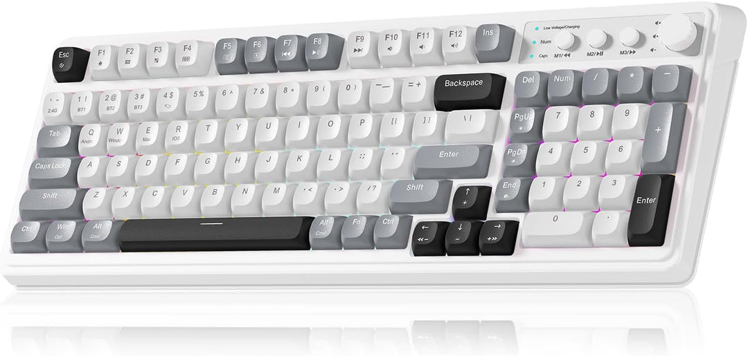 AULA Teclado inalámbrico 99, teclado de computadora personalizado,...