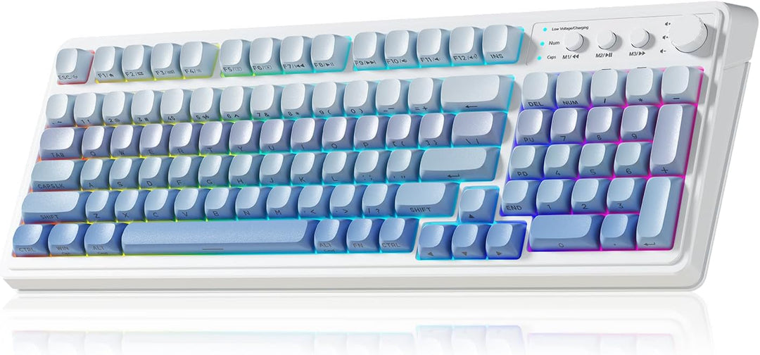 AULA Teclado Gaming S99, Teclados Inalámbricos para Computadora, Te...